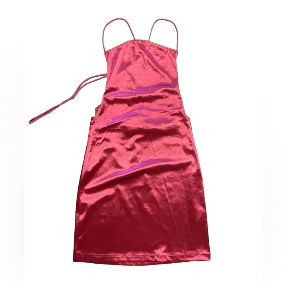 Motel Kozue satin dress in red